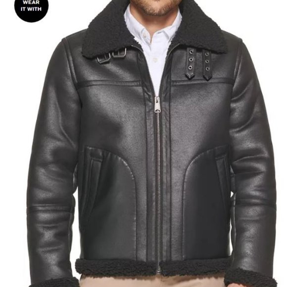 Tommy Hilfiger Other - NWT Tommy Hilfiger Men's Faux Leather Fleece-Lined Jacket